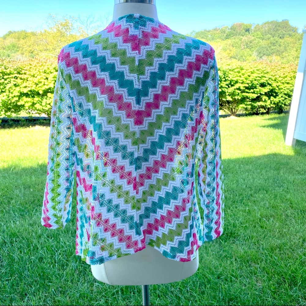 Ruby Rd. Open Front Knit Colorful Cardigan - Picture 11 of 16
